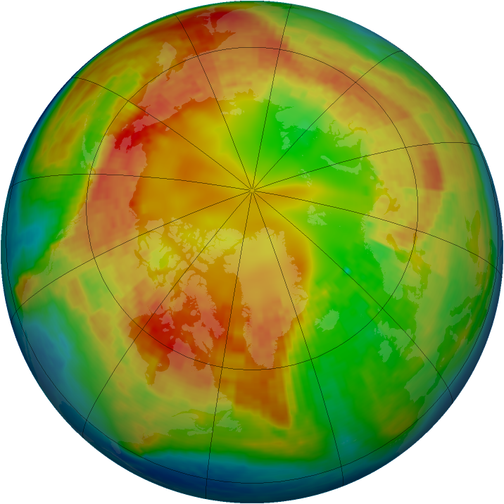 Arctic ozone map for 18 February 2004